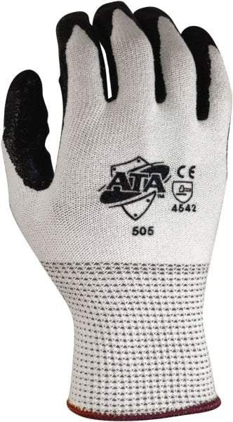 Worldwide Protective Products - Size XS (6), ANSI Cut Lvl 4, Puncture Lvl 2, Abrasion Lvl 3, ATA Cut Resistant Gloves - 14" Long, Palm Coated, Black/Yellow, Paired - Industrial Tool & Supply