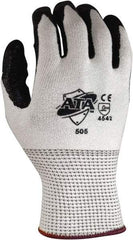 Worldwide Protective Products - Size XS (6), ANSI Cut Lvl 4, Puncture Lvl 2, Abrasion Lvl 3, ATA Cut Resistant Gloves - 14" Long, Palm Coated, Black/Yellow, Paired - Industrial Tool & Supply