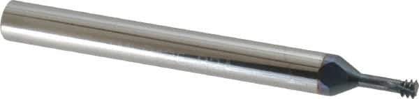Scientific Cutting Tools - #8-32 UNC, 0.126" Cutting Diam, 3 Flute, Solid Carbide Helical Flute Thread Mill - Internal Thread, 0.3" LOC, 2-1/2" OAL, 1/4" Shank Diam - Industrial Tool & Supply