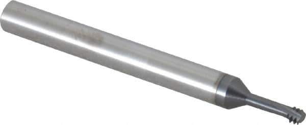 Scientific Cutting Tools - #10-32 UNF, 0.139" Cutting Diam, 3 Flute, Solid Carbide Helical Flute Thread Mill - Internal Thread, 0.4" LOC, 2-1/2" OAL, 1/4" Shank Diam - Industrial Tool & Supply