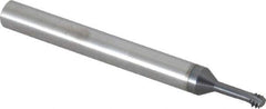 Scientific Cutting Tools - #10-32 UNF, 0.139" Cutting Diam, 3 Flute, Solid Carbide Helical Flute Thread Mill - Internal Thread, 0.4" LOC, 2-1/2" OAL, 1/4" Shank Diam - Industrial Tool & Supply