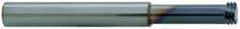 Scientific Cutting Tools - #10-48 UNS, 0.139" Cutting Diam, 3 Flute, Solid Carbide Helical Flute Thread Mill - Internal Thread, 0.6" LOC, 2-1/2" OAL, 1/4" Shank Diam - Industrial Tool & Supply