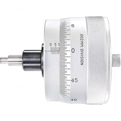 Starrett - 25mm, 4-1/16 Inch Plain Thimble, 0.3118 Inch Diameter x 1-7/16 Inch Long Spindle, Mechanical Micrometer Head - Industrial Tool & Supply