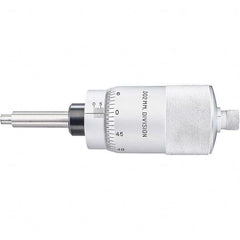 Starrett - 25mm, 2-1/16 Inch Plain Thimble, 5/16 Inch Diameter x 2-7/16 Inch Long Spindle, Mechanical Micrometer Head - Industrial Tool & Supply