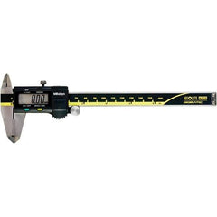 Mitutoyo - 0 to 6" Range 0.01mm Resolution, Electronic Caliper - Steel with 40mm Carbide-Tipped Jaws, 0.001" Accuracy, SPC Output - Industrial Tool & Supply