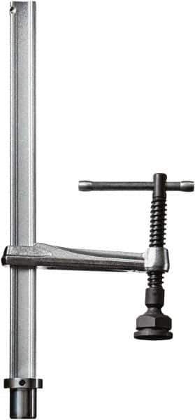 Bessey - 1,400 Lb Holding Capacity, 12" Max Opening Capacity, 1,400 Lb Clamping Pressure, Manual Hold Down Clamp - 6-7/8" Arm Length, 7" Clamp Length, 1-5/8" Clamp Width, 15-3/4" Clamp Height, 28mm Stud Mount, Steel - Industrial Tool & Supply