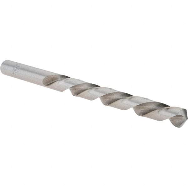 Cle-Line - 3/8" 118° High Speed Steel Jobber Drill - Bright Finish, Left Hand Cut, Spiral Flute, Straight Shank, 5" OAL, Standard Point - Industrial Tool & Supply