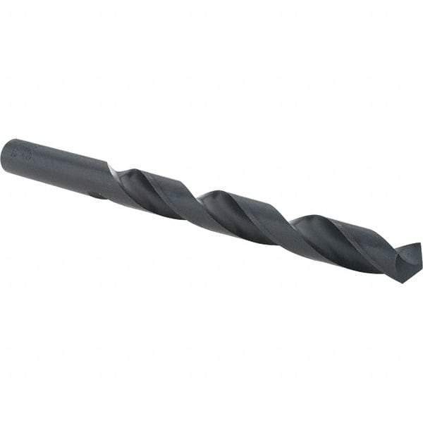 Cle-Force - 27/64" 118° High Speed Steel Jobber Drill - Oxide Finish, Right Hand Cut, Spiral Flute, Straight Shank, 5-3/8" OAL, Standard Point - Industrial Tool & Supply