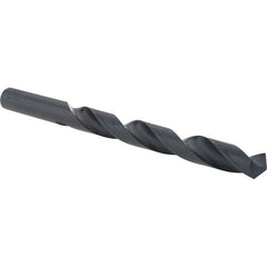 Cle-Force - 27/64" 118° High Speed Steel Jobber Drill - Oxide Finish, Right Hand Cut, Spiral Flute, Straight Shank, 5-3/8" OAL, Standard Point - Industrial Tool & Supply