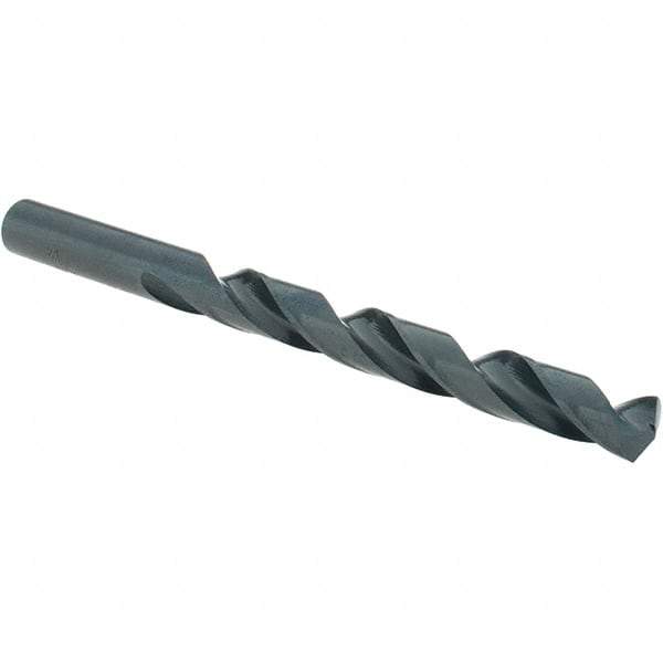 Cle-Line - 3/8" 135° High Speed Steel Jobber Drill - Oxide Finish, Right Hand Cut, Spiral Flute, Straight Shank, 5" OAL, Split Point - Industrial Tool & Supply