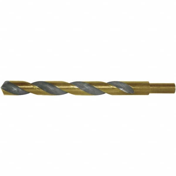 Cle-Force - 31/64" Drill, 135° Point, High Speed Steel Silver Deming & Reduced Shank Drill Bit - Industrial Tool & Supply