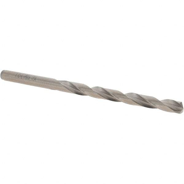 Chicago-Latrobe - #7 135° Cobalt Jobber Drill - Gold Finish Finish, Right Hand Cut, Spiral Flute, Straight Shank, 92.08mm OAL, Split Point - Industrial Tool & Supply
