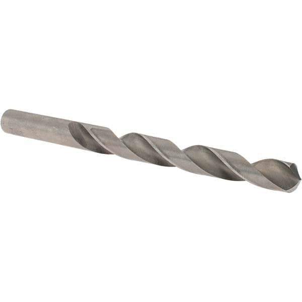 Cle-Force - 27/64" 118° High Speed Steel Jobber Drill - Bright Finish, Right Hand Cut, Spiral Flute, Straight Shank, 5-3/8" OAL, Standard Point - Industrial Tool & Supply