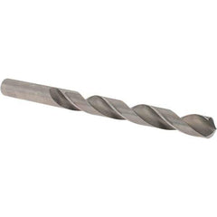 Cle-Force - 27/64" 118° High Speed Steel Jobber Drill - Bright Finish, Right Hand Cut, Spiral Flute, Straight Shank, 5-3/8" OAL, Standard Point - Industrial Tool & Supply