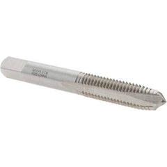 Cle-Force - M10x1.50 Metric Coarse, 3 Flute, Bright Finish, High Speed Steel Spiral Point Tap - Plug Chamfer, Right Hand Thread, 2-15/16" OAL, 1-1/4" Thread Length, 9.68mm Shank Diam, Series 1694M - Exact Industrial Supply