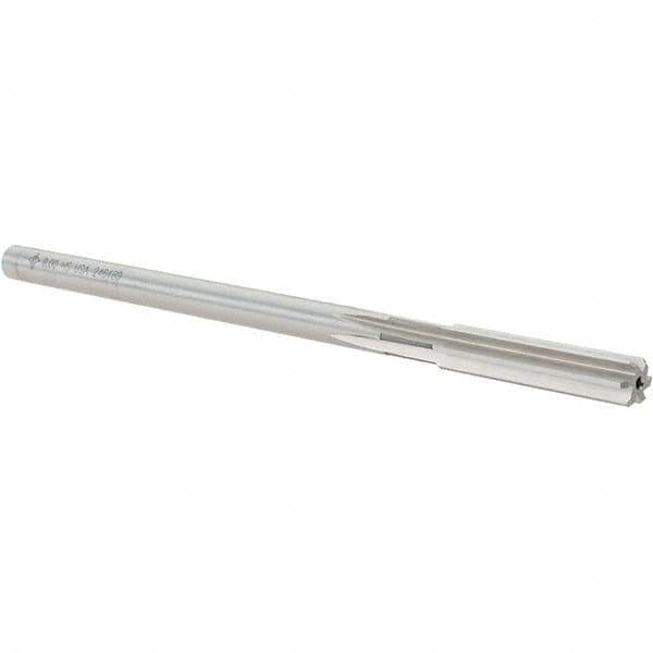 Cleveland - 8mm High Speed Steel 6 Flute Chucking Reamer - Straight Flute, Straight Shank, 38.1mm Flute Length, 152.4mm OAL - Industrial Tool & Supply