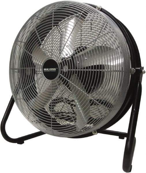 Maxess Climate Control Technologies - 18" Blade, 5/64 hp, 1,550, 2,000 & 2,680 CFM, Oscillating Industrial Circulation Fan - Floor Stand, 120 Volts, 3 Speed - Industrial Tool & Supply