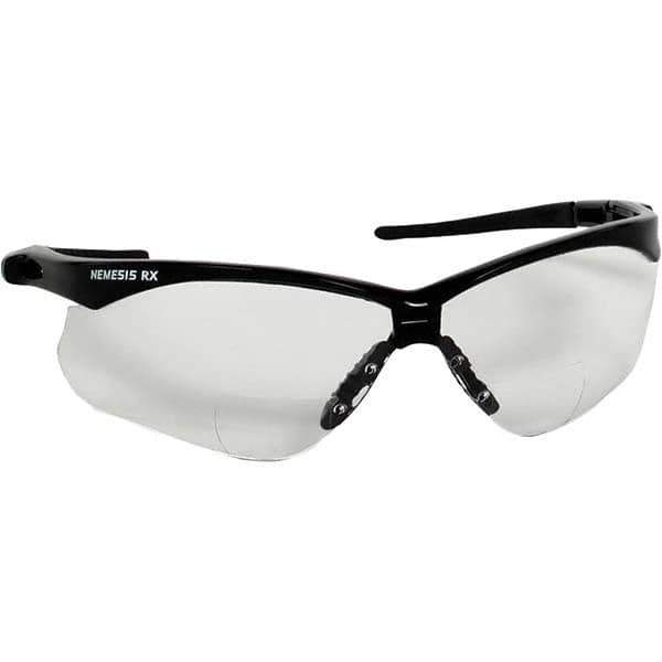 Jackson Safety - +1.5, Clear Lenses, Scratch Resistant, Framed Magnifying Safety Glasses - UV Protection, Black Nylon Frame, ANSI Z87.1-2010 - Industrial Tool & Supply