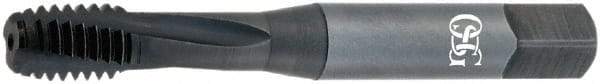 OSG - M2x0.40, 2 Flute, 15° Helix, Modified Bottoming Chamfer, V Finish, Powdered Metal Spiral Flute STI Tap - Right Hand Flute, 1-7/8" OAL, 0.141" Shank Diam, 9/16" Thread Length, 6H Class of Fit, Series 345STI - Exact Industrial Supply