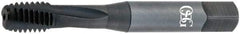 OSG - M10x1.50, 3 Flute, 15° Helix, Modified Bottoming Chamfer, Oxide Finish, Powdered Metal Spiral Flute STI Tap - Right Hand Flute, 3-3/8" OAL, 0.367" Shank Diam, 1-21/32" Thread Length, 6H Class of Fit, Series 345STI - Exact Industrial Supply
