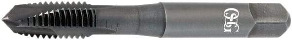 OSG - M6x1.00, D3, 3 Flutes, Plug Chamfer, Oxide Finish, Powdered Metal Spiral Point STI Tap - 2-23/32" OAL, 0.318" Shank Diam, 1-1/8" Thread Length, 3/8" Square Length, 0.238" Square Size, 6H Class of Fit, Series 344STI - Exact Industrial Supply