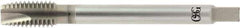 OSG - 3/8-24 UNF, 3 Flute, HR Finish, Powdered Metal Spiral Point Tap - Plug Chamfer, Right Hand Thread, 3-3/8" OAL, 1-21/32" Thread Length, 0.367" Shank Diam, 3B Class of Fit, Series 337NI - Exact Industrial Supply