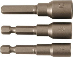 Wiha - 1/4" Drive, Nut Setter Screwdriver Bit - 55mm OAL - Industrial Tool & Supply