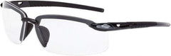 CrossFire - +2, Smoke Gray Lenses, Scratch Resistant, Frameless Magnifying Safety Glasses - UV Protection - Industrial Tool & Supply