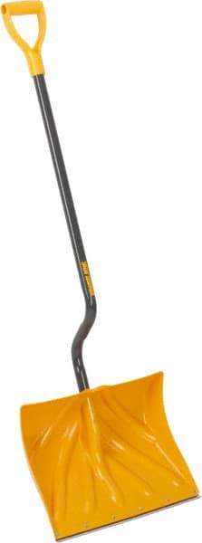 True Temper - 18 Inch Wide Blade x 13-3/4 Inch High Blade Snow Shovel - 36 Inch Long Metal Shaft Handle with Poly D-Grip - Industrial Tool & Supply