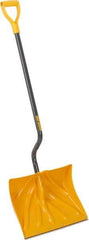 True Temper - 18 Inch Wide Blade x 13-3/4 Inch High Blade Snow Shovel - 36 Inch Long Metal Shaft Handle with Poly D-Grip - Industrial Tool & Supply