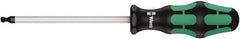 Wera - 5mm Hex Ball End Driver - 4" Bade Length, Ergonomic Cushion Grip Handle, 205mm OAL - Industrial Tool & Supply
