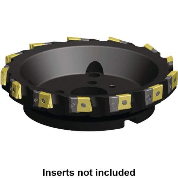 Kennametal - 7 Inserts, 6" Cut Diam, 2" Arbor Diam, 25.45mm Max Depth of Cut, Indexable Square-Shoulder Face Mill - 0/90° Lead Angle, 2-3/8" High, LN.U 2210.. Insert Compatibility, Series MEGA90 - Industrial Tool & Supply