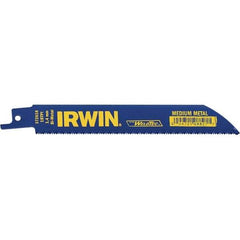 Irwin - 6" Long, Bi-Metal Reciprocating Saw Blade - Straight Profile, 18 TPI, Toothed Edge, Tang Shank - Industrial Tool & Supply