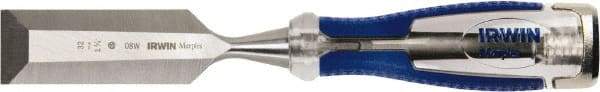 Irwin - 1-1/4" Blade Width Wood Chisel - Acetate Handle - Industrial Tool & Supply