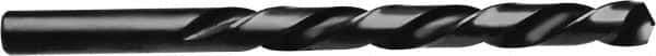 Irwin - 7/16" 135° High Speed Steel Jobber Drill - Oxide Finish, Left Hand Cut, Spiral Flute, Straight Shank, 5-1/2" OAL, Split Point - Industrial Tool & Supply