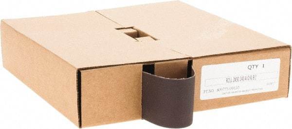 Made in USA - 2" x 50 Yd 240 Grit Aluminum Oxide Cloth Roll - J Weighted Backing - Industrial Tool & Supply