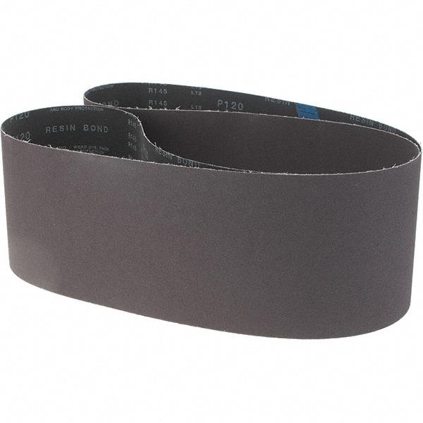 Made in USA - 6" Wide x 89" OAL, 120 Grit, Aluminum Oxide Abrasive Belt - Aluminum Oxide, Medium, Coated, X Weighted Cloth Backing - Industrial Tool & Supply