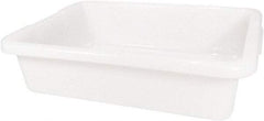 Rubbermaid - 4.6 Gal, White Polyethylene Tote Container - Nesting, 20" Long x 15" Wide x 5" High - Industrial Tool & Supply
