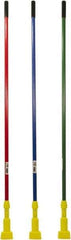 Rubbermaid - 60" Standard Fiberglass Clamp Jaw Mop Handle - 5" Mop Head Band, Plastic Connector, Use with Wet Mops - Industrial Tool & Supply