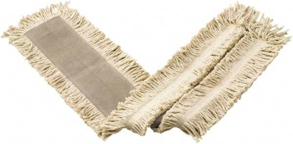 Rubbermaid - 72" Long x 5" Wide Cotton/Synthetic Dust Mop Head - Envelope Connection, White, Cut-End Head - Industrial Tool & Supply