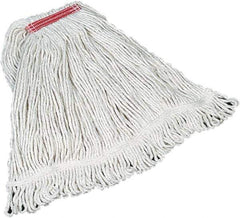 Rubbermaid - Red Head Band, Large Cotton Loop End Mop Head - 4 Ply, Screw On Connection - Industrial Tool & Supply