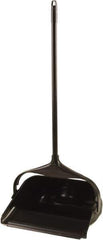 Rubbermaid - 11.3" Wide x 5" High Upright Dustpan - Plastic Body, 24-1/2" Handle, Black - Industrial Tool & Supply