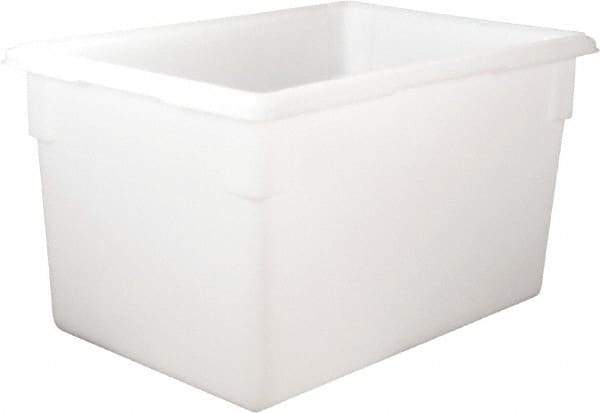 Rubbermaid - Rectangular, White Polyethylene Food Tote Box - 15" High x 18" Wide x 26" Long, with Snap-On Lid - Industrial Tool & Supply