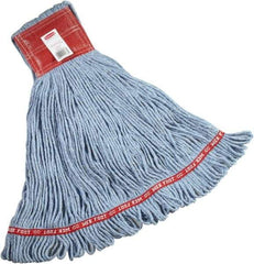 Rubbermaid - 5" Red Head Band, Large Blended Fiber Loop End Mop Head - 4 Ply, Clamp Jaw Connection - Industrial Tool & Supply