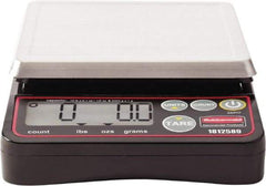 Rubbermaid - 10 Lb. Capacity, Digital Portion Control Scale - 0.1 and 1/8 oz. Graduation, 5-1/8 x 5-1/8" Platform - Industrial Tool & Supply