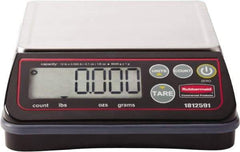 Rubbermaid - 12 Lb. Capacity, Digital Portion Control Scale - 0.1 and 1/8 oz. Graduation, 6-3/8 x 5-3/4" Platform - Industrial Tool & Supply