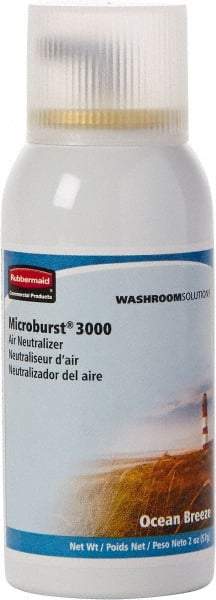 Rubbermaid - 2 oz Air Freshener Dispenser Aerosol Refill - Ocean Breeze, Compatible with Microburst 3000 Dispensers - Industrial Tool & Supply