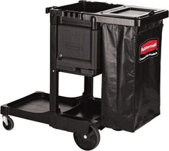 Rubbermaid - Aluminum & Structural Web Plastic Janitor Cart - 552mm Width, 1,168.4mm Long - Industrial Tool & Supply