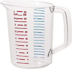 Rubbermaid - 1 Quart Polycarbonate Measuring Cup - 50 ml Graduation - Industrial Tool & Supply