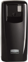 Rubbermaid - 0.019 Cu Ft Coverage, Black Metered Aerosol Dispenser - D Battery Required - Industrial Tool & Supply